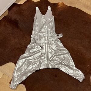 UNIQUE Y-3 Adidas Shimmering Silver Jumpsuit, XS
